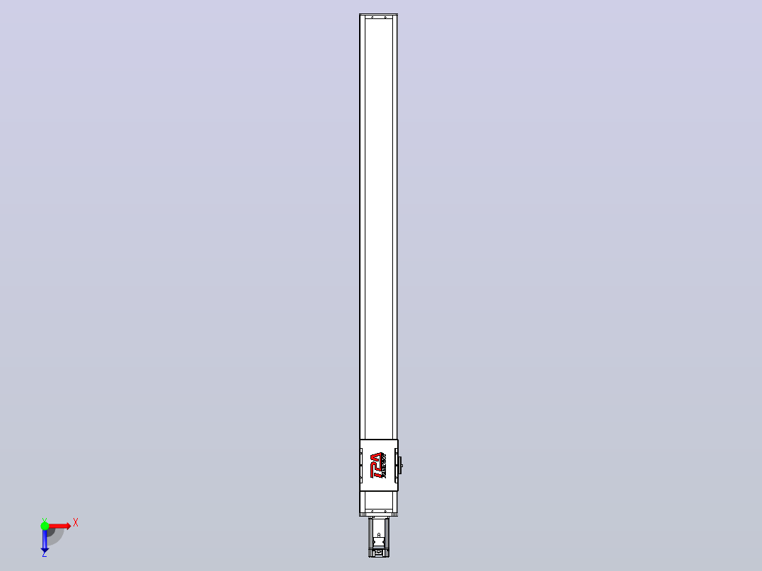 滚珠丝杠直线轴带导轨全封闭TPA-HCR-110D-1610C-L1200-M-C-P40-N3俯视图