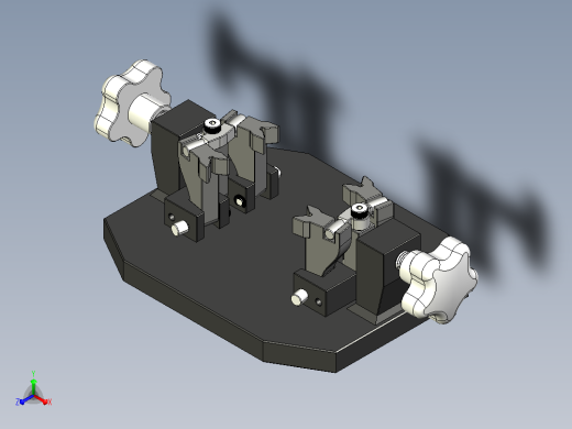 推杆式夹紧器工装夹具3D图纸 STEP IGS格式