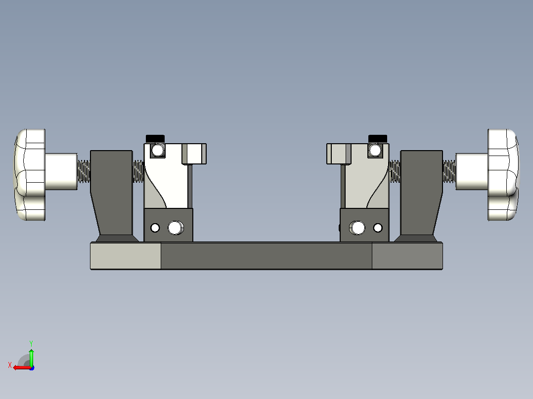 推杆式夹紧器工装夹具3D图纸 STEP IGS格式后视图