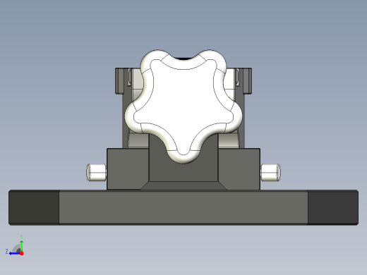 推杆式夹紧器工装夹具3D图纸 STEP IGS格式右视缩略图