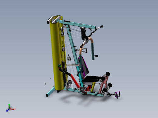多功能健身器的设计 sw+cad+说明书