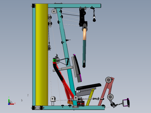 多功能健身器的设计 sw+cad+说明书前视缩略图