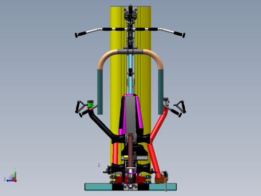 多功能健身器的设计 sw+cad+说明书右视缩略图