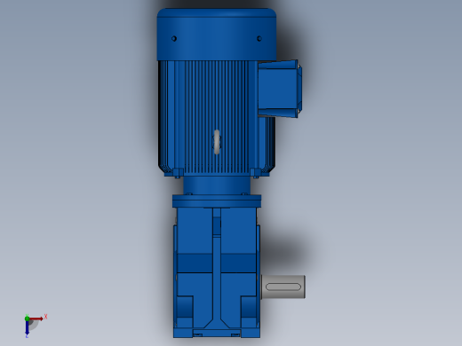 K107底脚轴伸式安装螺旋锥齿轮减速机K107-YV37-4P-36.48-M1-0°-A俯视缩略图