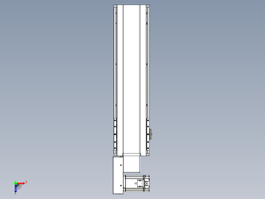 皮带直线轴半封闭可选导轨TPA-HNB-175D-140-L450-ML-C-P75-N3俯视缩略图