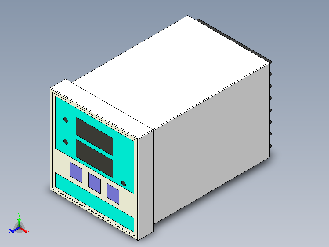 TX2002数显双路温度控制器（升温型）[TX2002]正等轴测图
