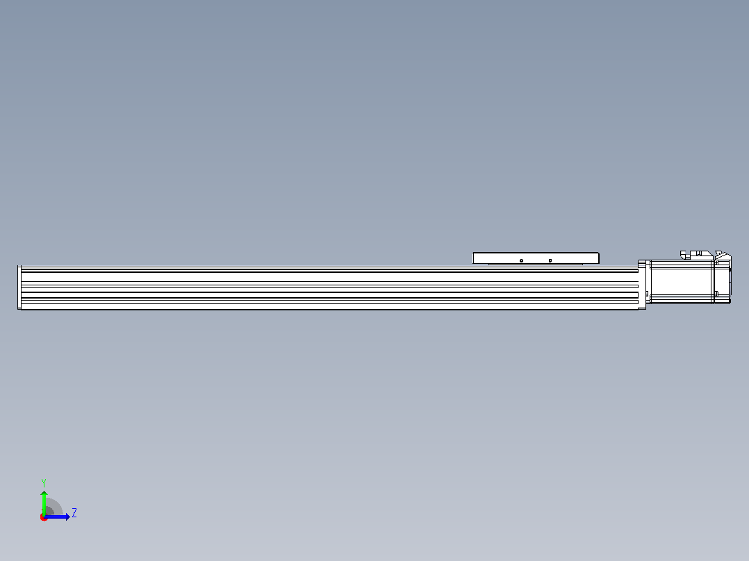 滚珠丝杠直线轴带导轨全封闭TPA-HCR-120D-1610C-L600-M-Y-P40-N3左视图