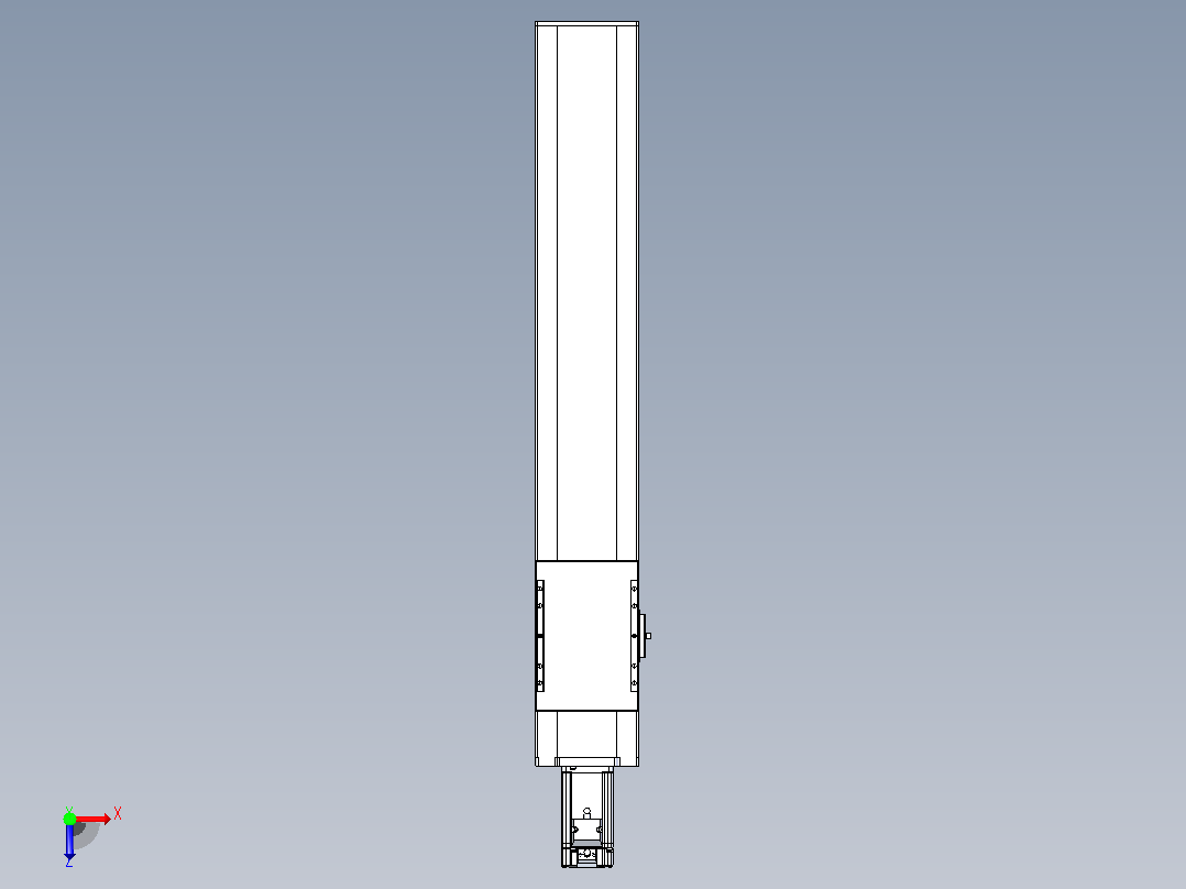 滚珠丝杠直线轴带导轨全封闭TPA-HCR-120D-1610C-L600-M-Y-P40-N3俯视图