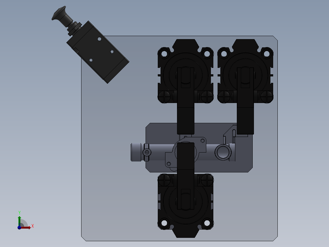 WHB09-01BY51-2气阀体工装前视图