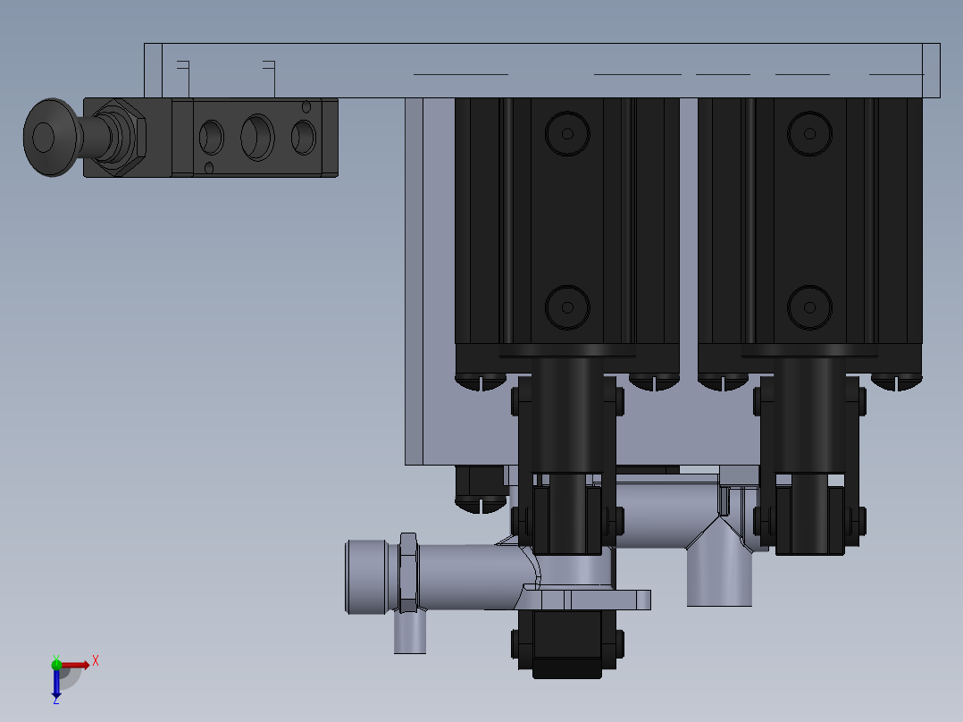 WHB09-01BY51-2气阀体工装俯视图