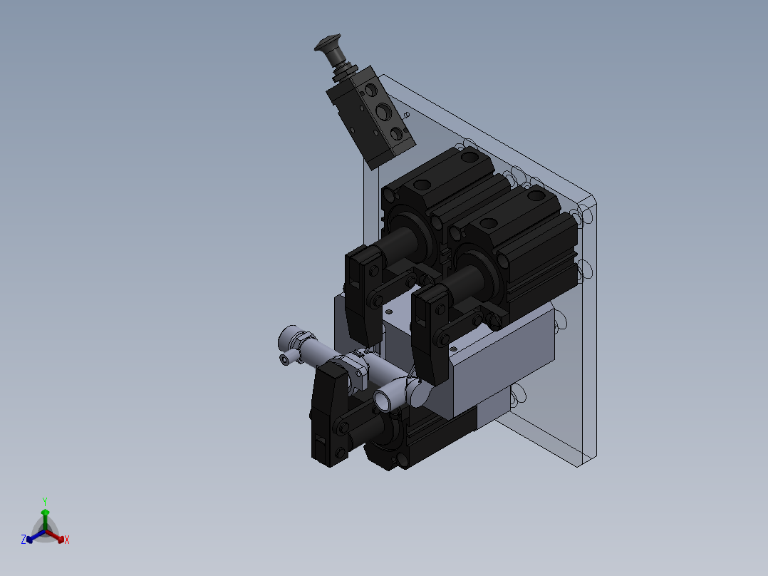 WHB09-01BY51-2气阀体工装正等轴测图