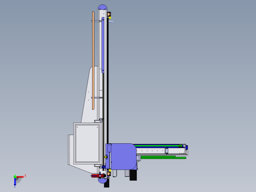 五轴注塑机械手3D图纸 K367 非标自动化设备3D图纸3D模型俯视缩略图