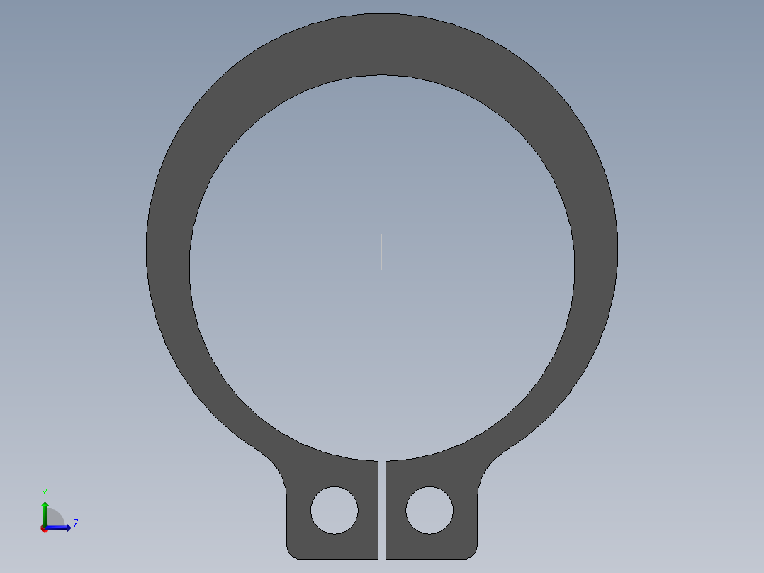 轴卡簧15左视图