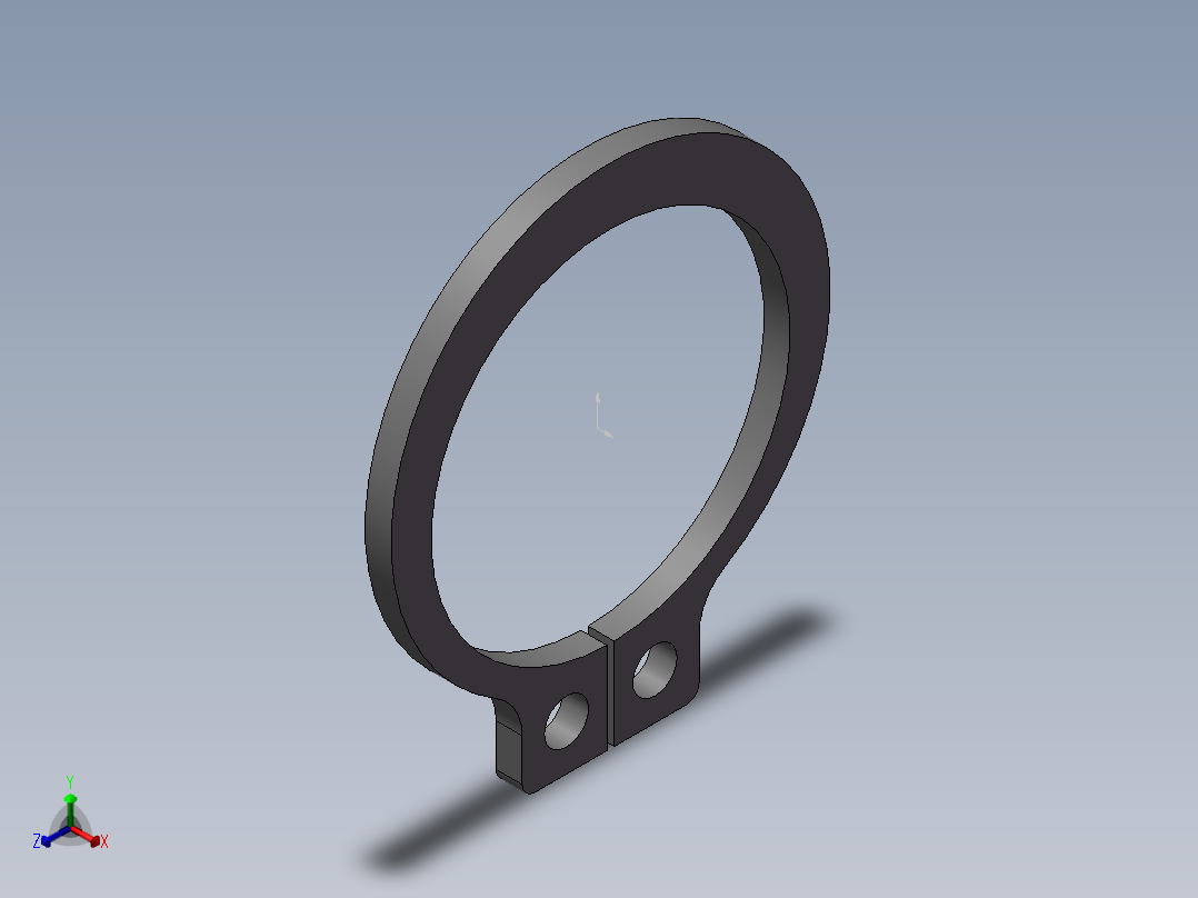 轴卡簧15正等轴测图