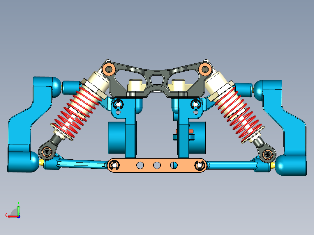 RC遥控车Nitro后悬挂系统3D图纸后视图