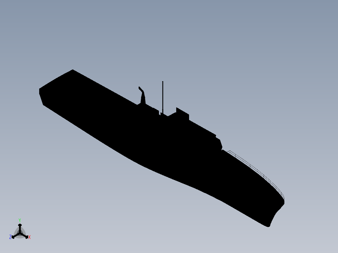 渔政船正等轴测图