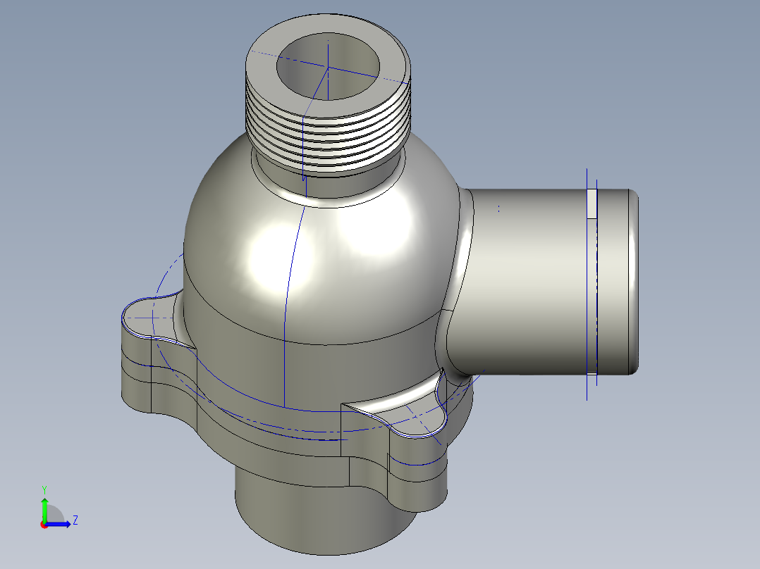 手动球阀的设计左视图