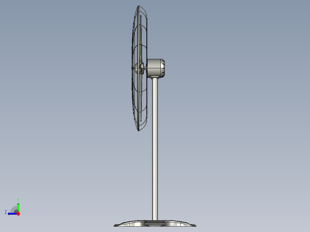 落地式风扇右视图