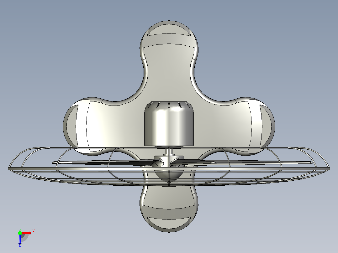 落地式风扇俯视图