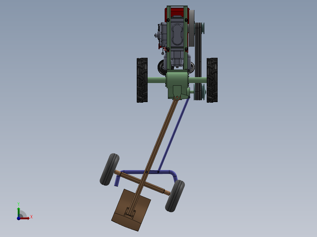 拖拉机模型图前视图
