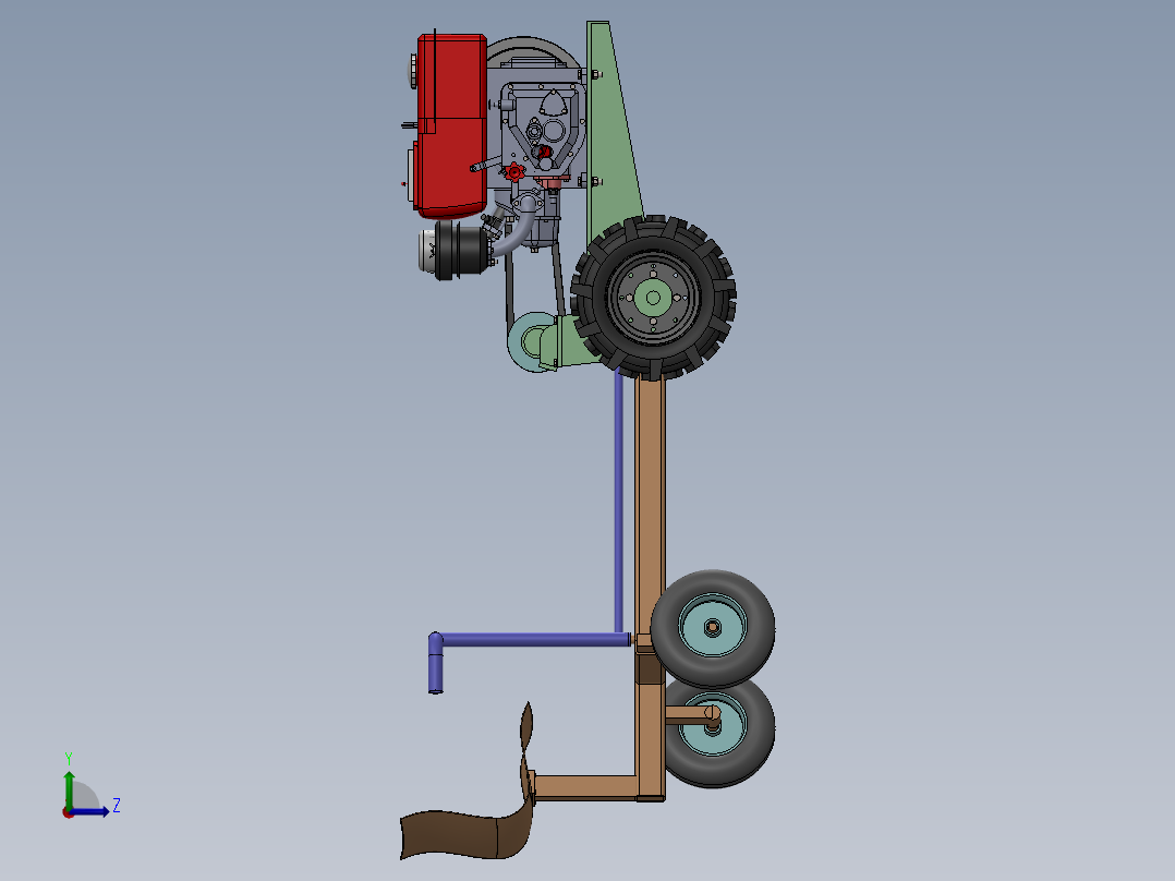 拖拉机模型图左视图