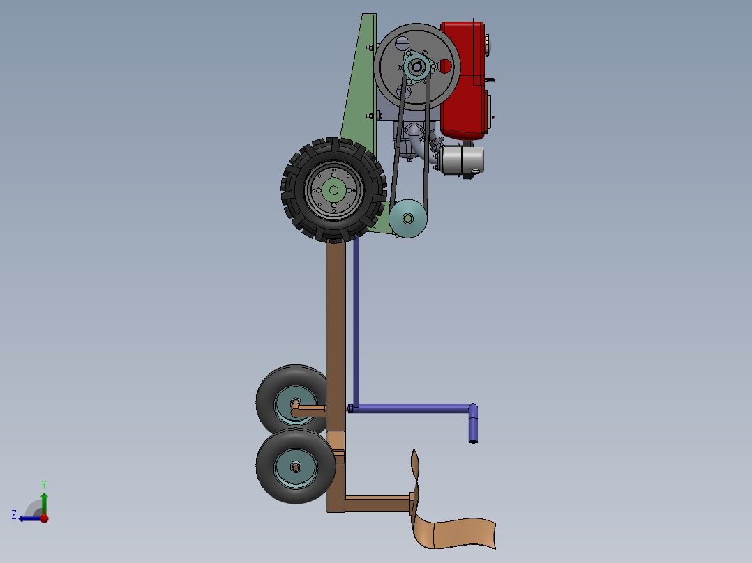拖拉机模型图右视图