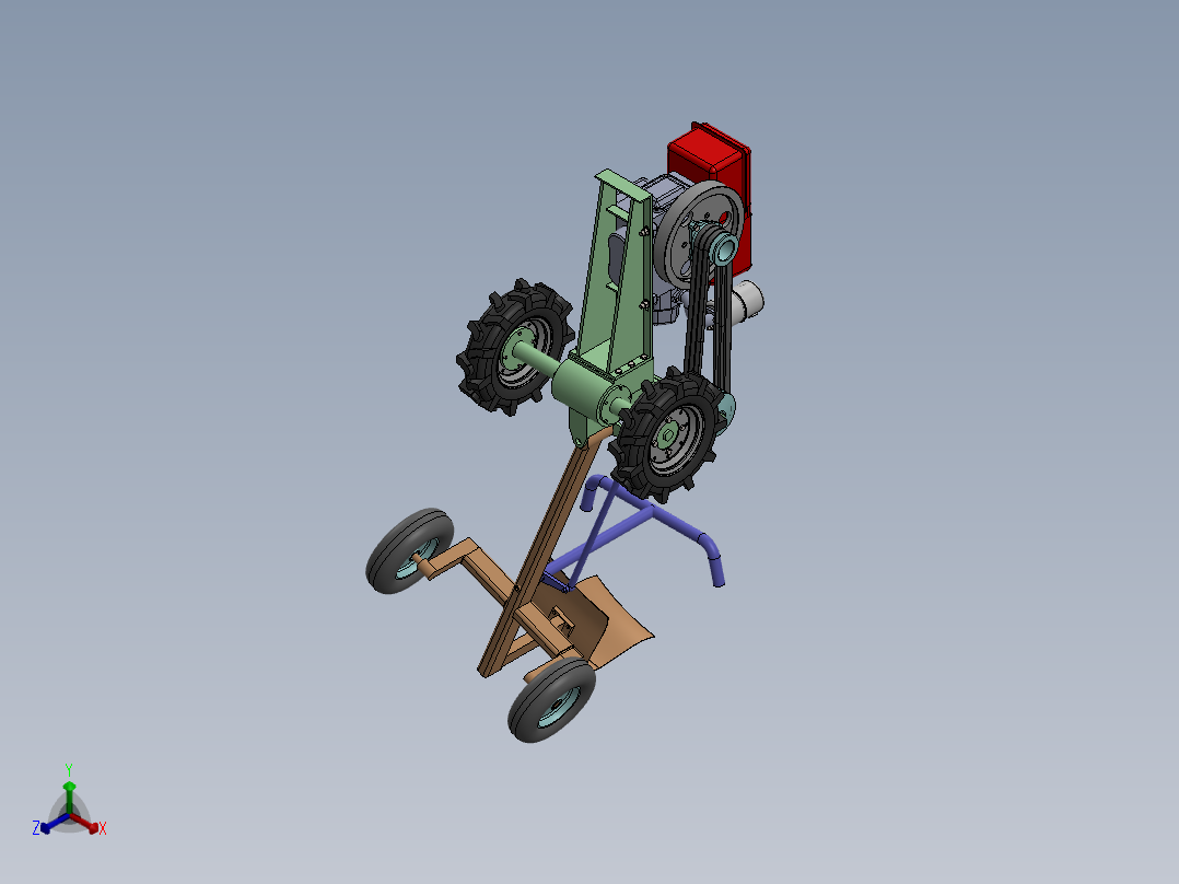 拖拉机模型图正等轴测图