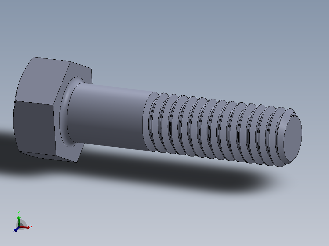 UNC 六角螺栓-Hex Bolt 0.3125-18 x 1.250.SLDPRT