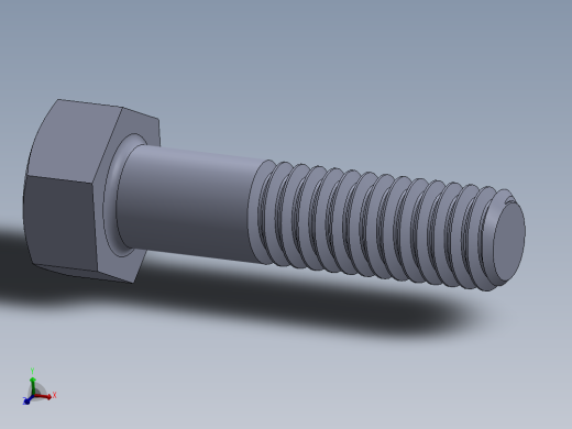UNC 六角螺栓-Hex Bolt 0.3125-18 x 1.250.SLDPRT