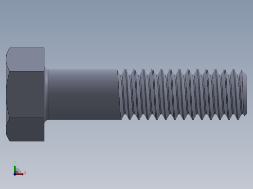 UNC 六角螺栓-Hex Bolt 0.3125-18 x 1.250.SLDPRT前视缩略图