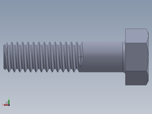 UNC 六角螺栓-Hex Bolt 0.3125-18 x 1.250.SLDPRT后视缩略图