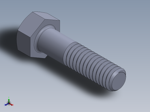 UNC 六角螺栓-Hex Bolt 0.3125-18 x 1.250.SLDPRT正等轴测缩略图