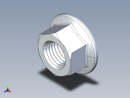 公制法兰螺母-FN M16x2.STEP