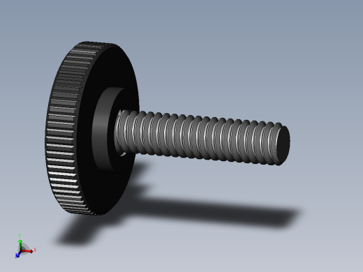 滚花旋钮-Knurled Knob 0.25x1.000x1.000.SLDPRT