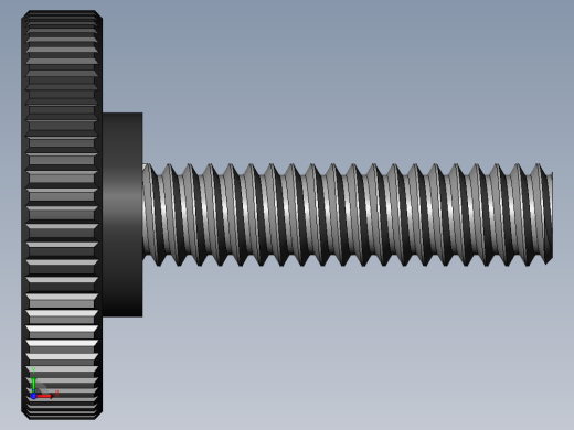滚花旋钮-Knurled Knob 0.25x1.000x1.000.SLDPRT前视缩略图