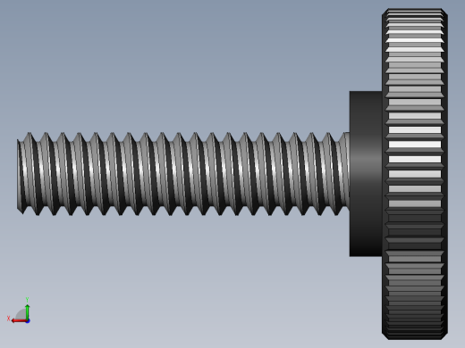 滚花旋钮-Knurled Knob 0.25x1.000x1.000.SLDPRT后视缩略图