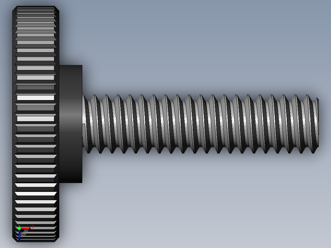 滚花旋钮-Knurled Knob 0.25x1.000x1.000.SLDPRT俯视图