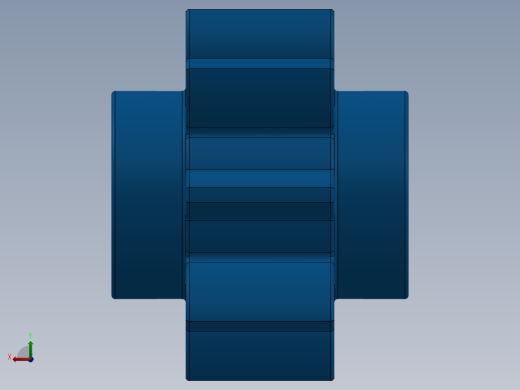 3647 Blue Technic Gear 8 Tooth.SLDPRT后视缩略图