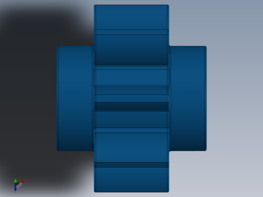3647 Blue Technic Gear 8 Tooth.SLDPRT俯视缩略图