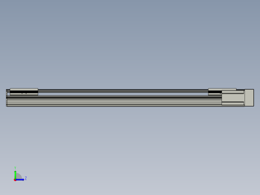 直线模组LHA170-S1050-R设计图纸左视缩略图
