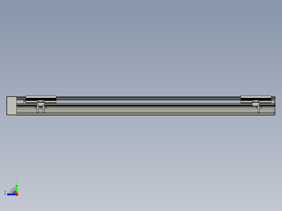 直线模组LHA170-S1050-R设计图纸右视图