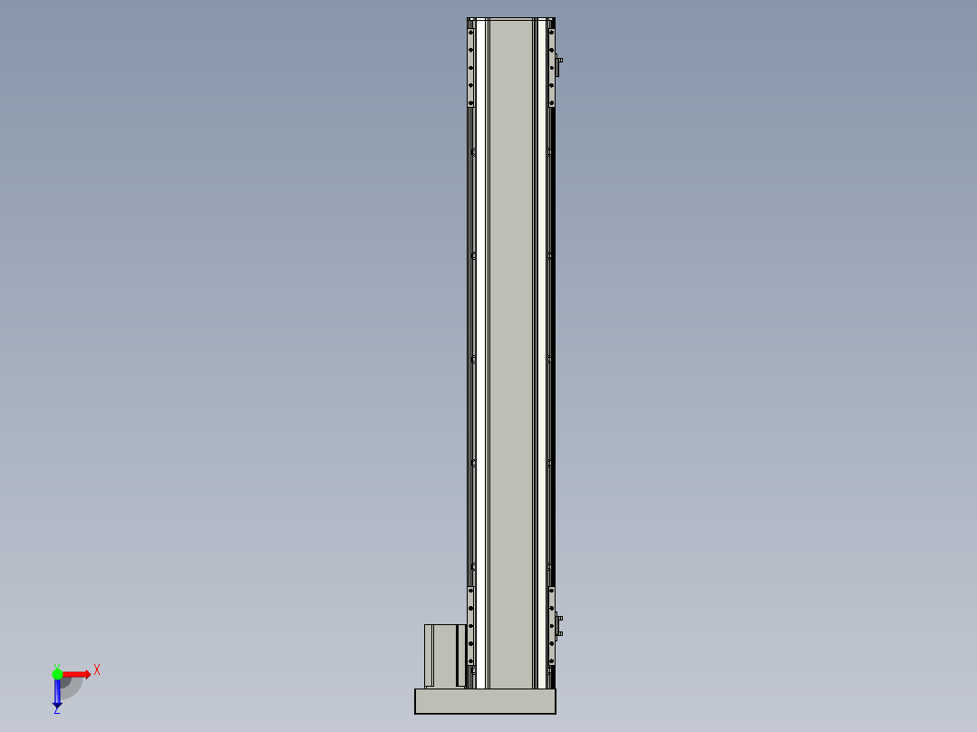直线模组LHA170-S1050-R设计图纸俯视图