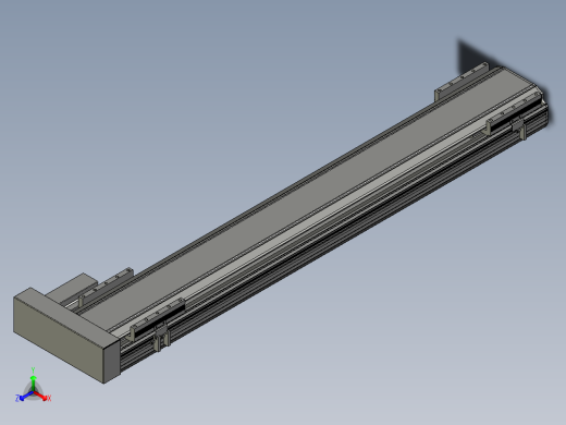 直线模组LHA170-S1050-R设计图纸正等轴测缩略图