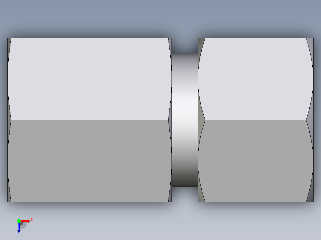 卡套式工业通用硬管接头EO_Swivel_connector_GAI12LM71俯视图