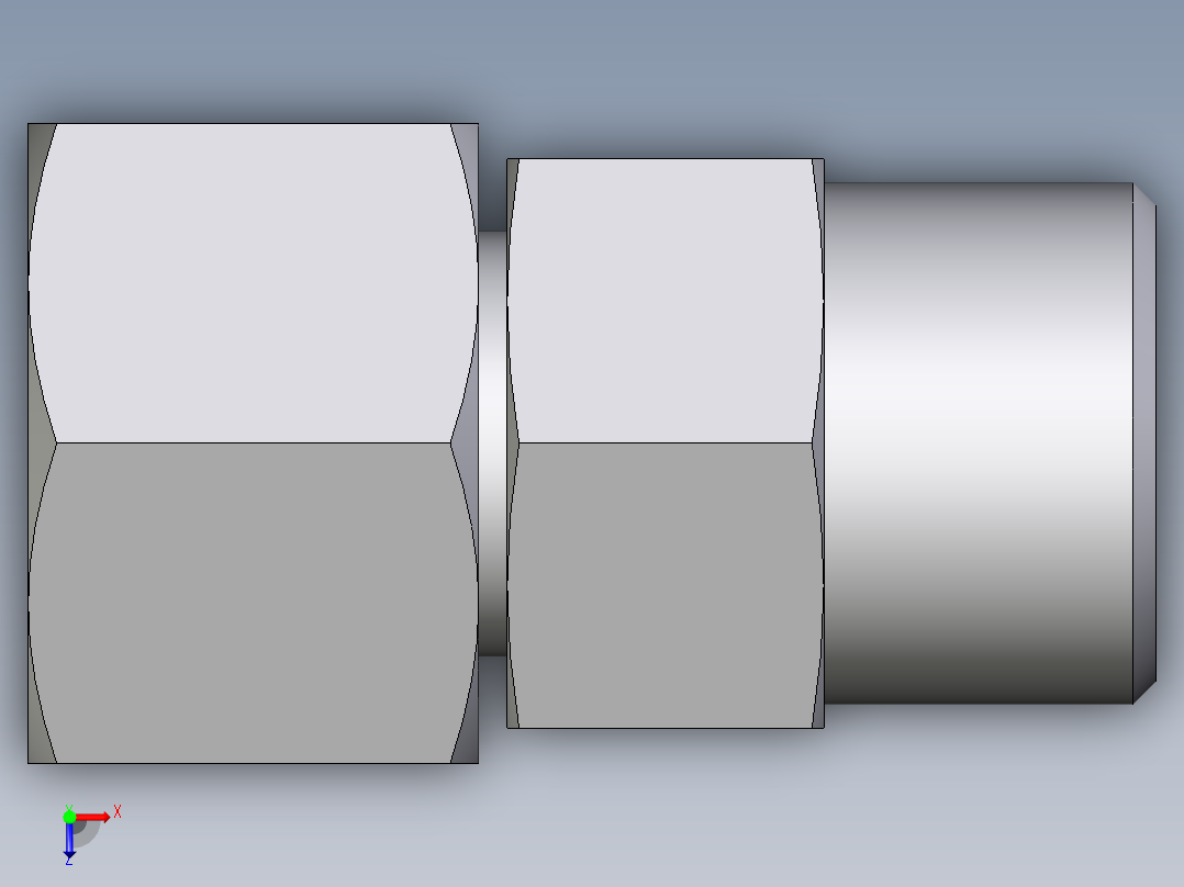 卡套式工业通用硬管接头EO_Distance_piece_adapter_DA14SOMDCF俯视图