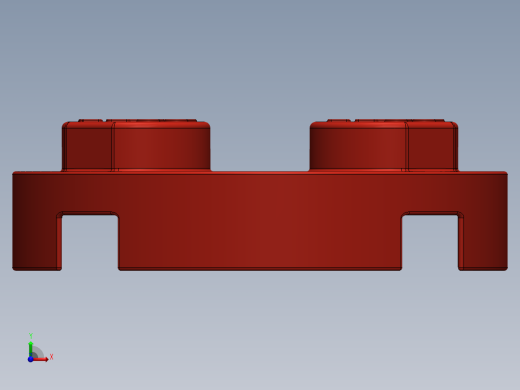 乐高零件 4032 板 2 x 2 圆形-403221 Red Plate 2 x 2 Round.SLDPRT前视缩略图