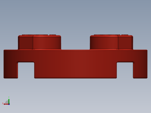 乐高零件 4032 板 2 x 2 圆形-403221 Red Plate 2 x 2 Round.SLDPRT后视缩略图