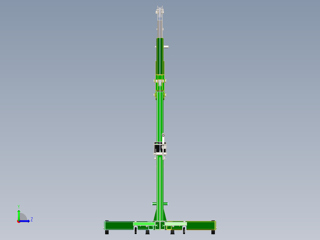 提升700kg的提升机式左视图