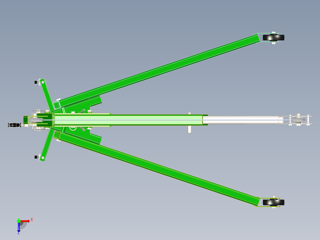 提升700kg的提升机式俯视图