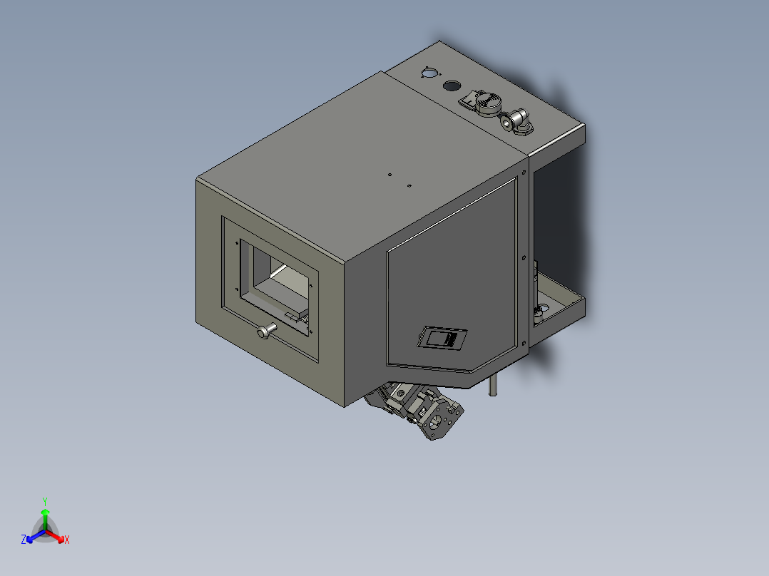 自动排序螺栓送料机振动盘震动上料盘正等轴测图